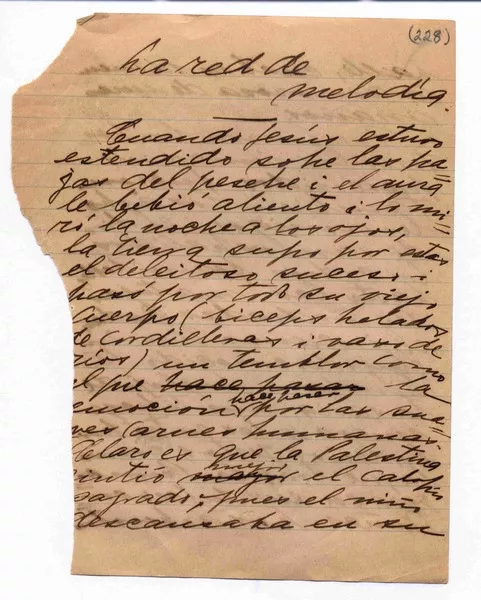 La red de melodía  [manuscrito] Gabriela Mistral.