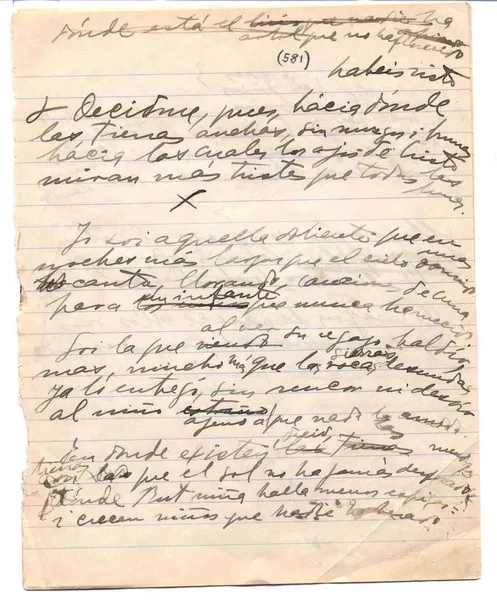 Decidme, pues, hacia dónde ...  [manuscrito] Gabriela Mistral.