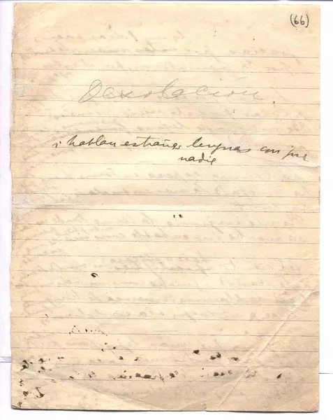 Desolación  [manuscrito] Gabriela Mistral.