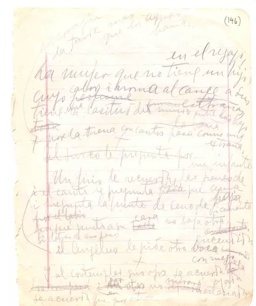 La mujer estéril  [manuscrito] Gabriela Mistral.