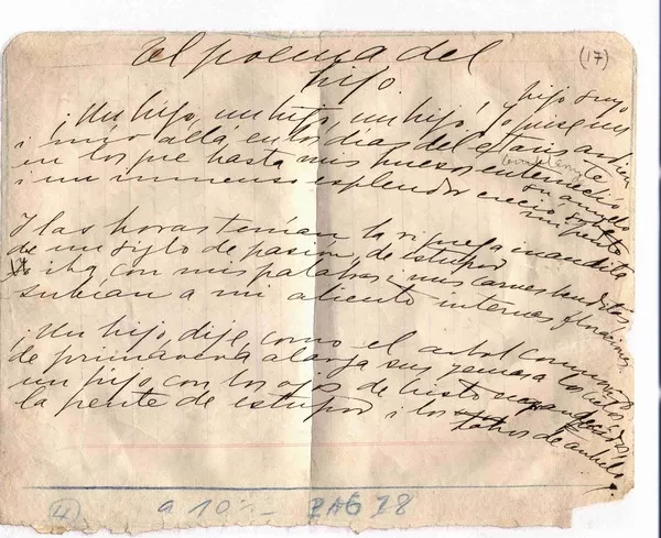 El poema del hijo  [manuscrito] Gabriela Mistral.