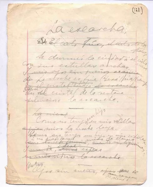 La escarcha  [manuscrito] Gabriela Mistral