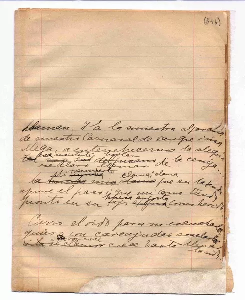 Los muertos llaman ; Las tumbas llaman  [manuscrito] Gabriela Mistral.
