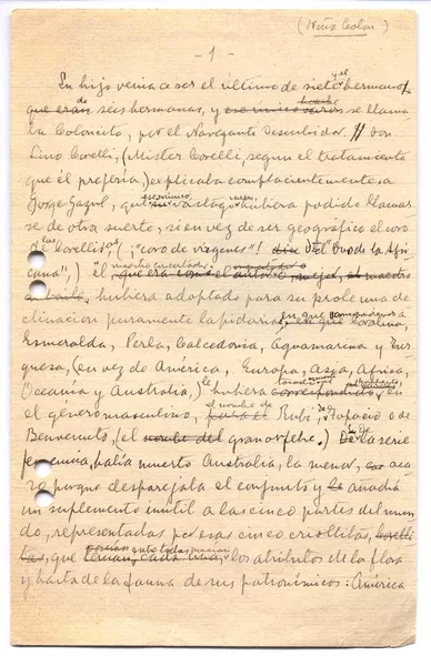 Niño Colón  [manuscrito] Augusto D'Halmar.