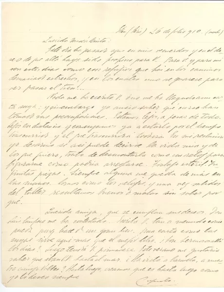 [Carta] 1910 jul. 26, Eten, Perú [a] Anita vda. de Jordán  [manuscrito] Augusto D'Halmar.