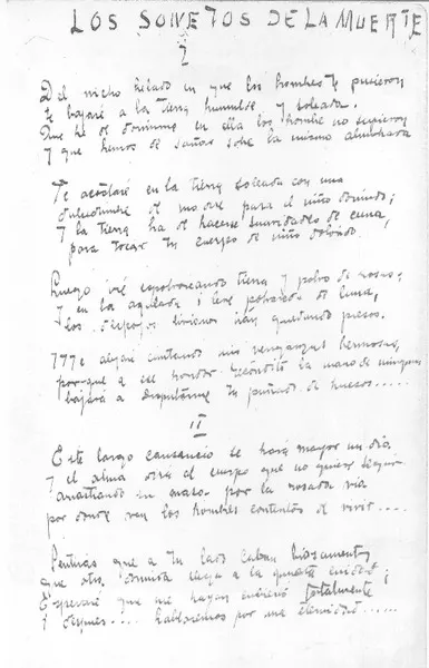 [Poemas] :  [manuscrito] Gabriela Mistral, Pablo Neruda [y] Vicente Huidobro.
