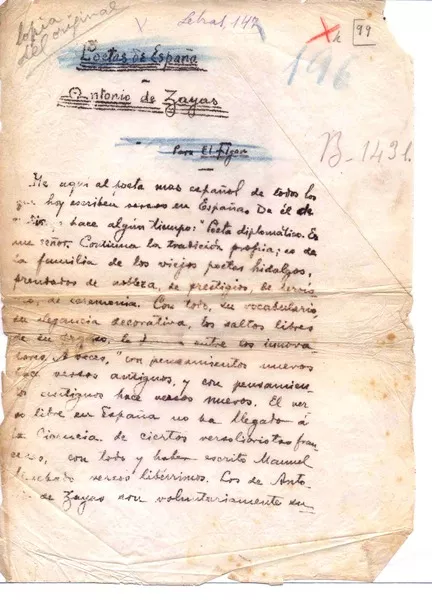 Poema de España  [manuscrito] Rubén Darío.