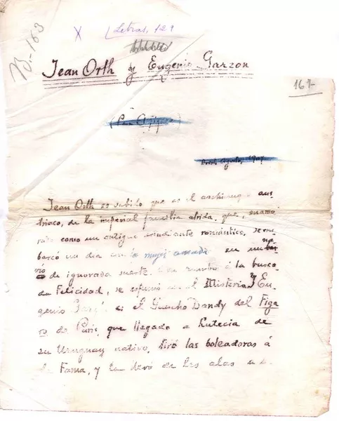 Jean Orth y Eugenio Garzon  [manuscrito] Rubén Darío.
