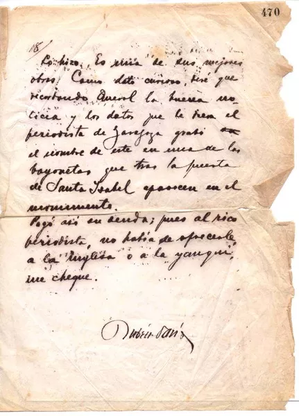 [Lo hizo. Es una de sus...]  [manuscrito] Rubén Darío.