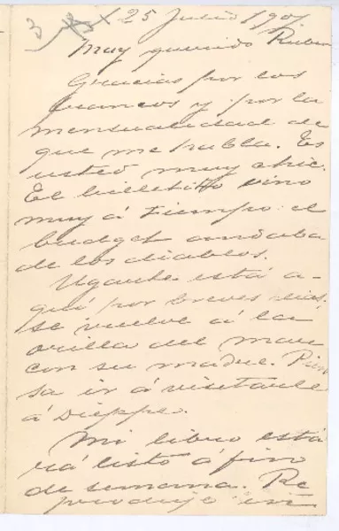 [Carta], 1901 jul. 25 Francia? <a> Rubén Darío  [manuscrito] Amado Nervo.