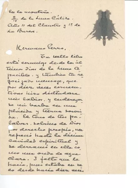 [Carta] c. 1917, El Melocotón, Chile [a] Pedro Prado  [manuscrito] Manuel Magallanes Moure.