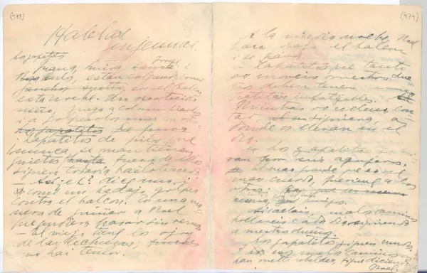 Hablas ingenuas  [manuscrito] Gabriela Mistral.