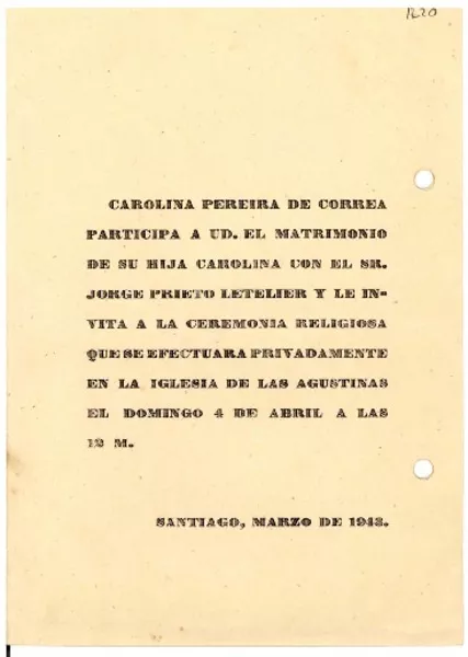 [Carta] 1943 mar. 9, Viña del Mar [a] Gabriela Mistral  [manuscrito] Carolina Correa Pereira.
