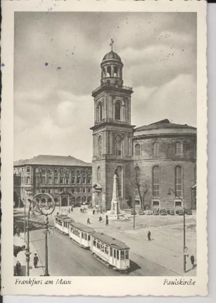 [Tarjeta Postal] 1956 oct. 12, Frankfurt [a] Gabriela Mistral, New York, Estados Unidos  [manuscrito] Hans Rheinfelder.