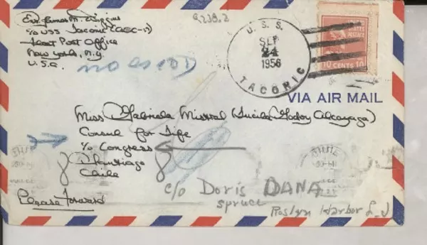[Carta] 1956 Sept. 21, New York, [EE.UU.] [a] Gabriela Mistral, Santiago, Chile  [manuscrito] James M. Wiggins.