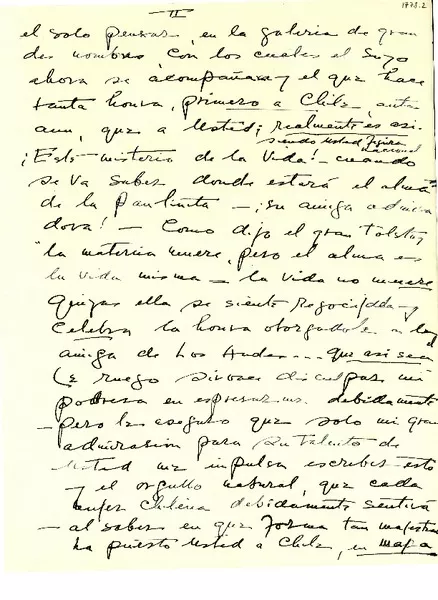 [Carta] 1946, N.Y, USA [a] Gabriela Mistral  [manuscrito]