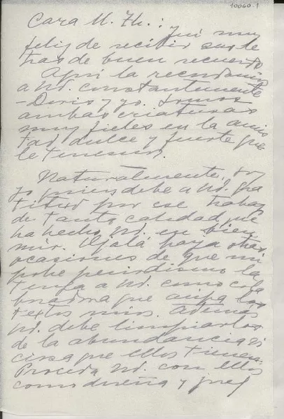 [Carta] 1948 mayo 25 [a] Margaret Thompson  [manuscrito] Gabriela Mistral.