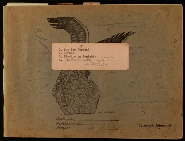 [Cuaderno 12]  [manuscrito] Gabriela Mistral.