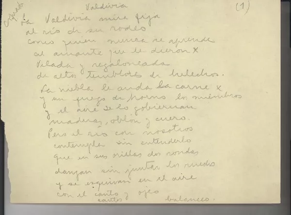 Valdivia  [manuscrito] [Gabriela Mistral].