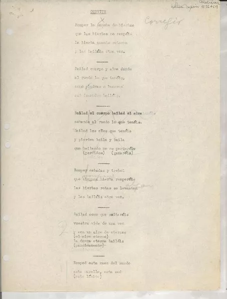 Convite  [manuscrito] [Gabriela Mistral].