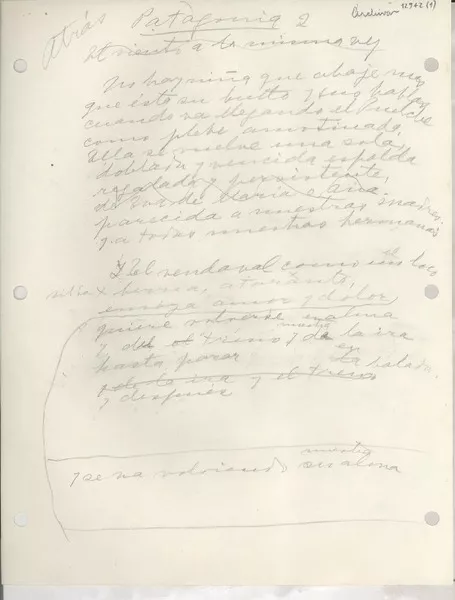 Patagonia  [manuscrito] [Gabriela Mistral].