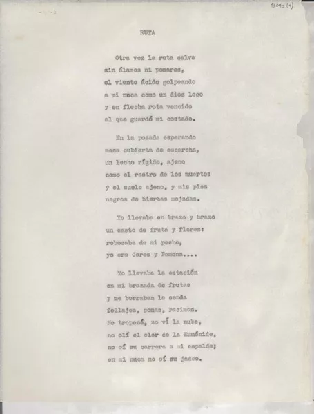 Ruta  [manuscrito] [Gabriela Mistral].