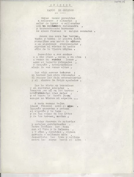 Oficios  [manuscrito] [Gabriela Mistral].