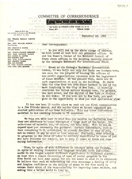 [Carta] 1953 sept. 28, Nueva York [a] Gabriela Mistral  [manuscrito] Rose P. Parsons.