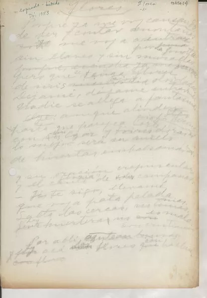 Flores  [manuscrito] [Gabriela Mistral].