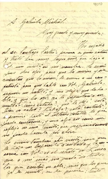 [Carta] 1942 jul. 13, Montevideo, [Uruguay] [a] Gabriela Mistral  [manuscrito] Inés Luisi Villero.