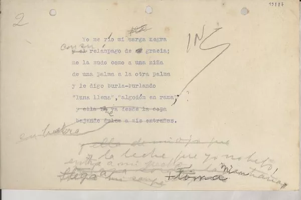 [Yo me río _]  [manuscrito] [Gabriela Mistral].