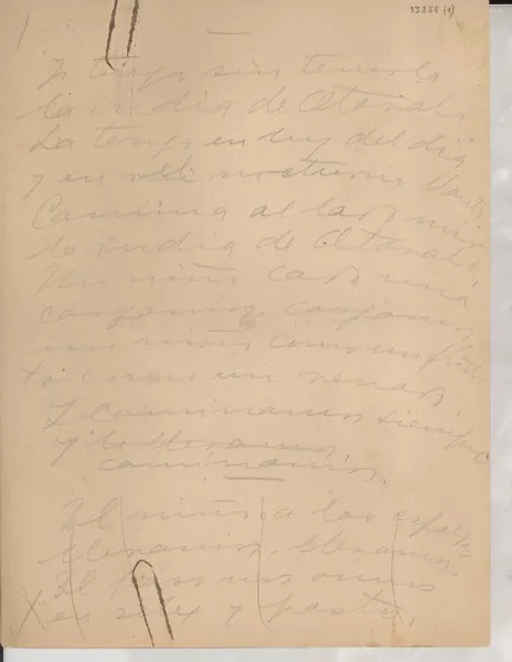 [Yo tengo sin tenerla, la india de Otavalo _]  [manuscrito] [Gabriela Mistral].
