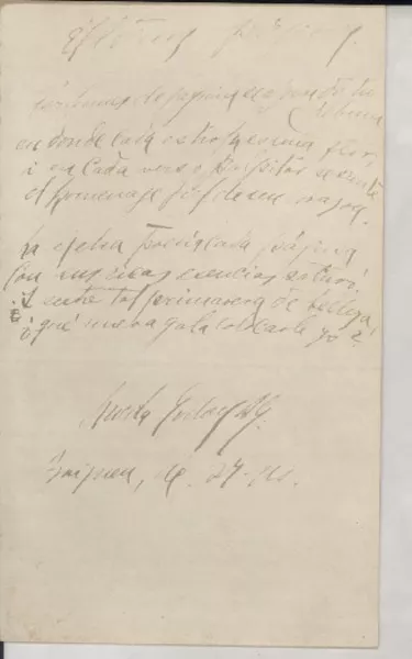 Última página  [manuscrito] Lucila Godoy A.