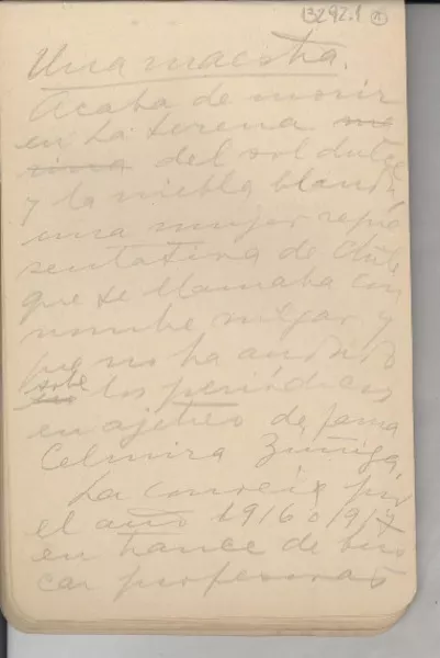 Una maestra  [manuscrito] Gabriela Mistral.