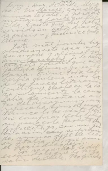 [Carta] 1952 ago. 6, Napoli, [Italia] [a] Doris Dana, New York, [EE.UU.]  [manuscrito] [Gabriela Mistral].