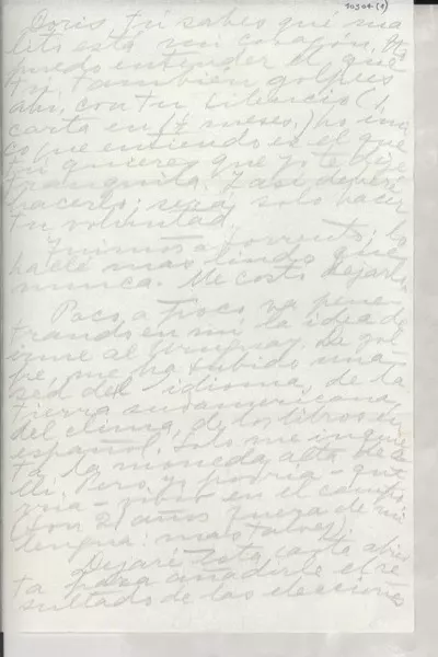 [Carta] 1952 ago. 30, Napoli [a] Doris Dana, New York  [manuscrito] Gabriela Mistral.