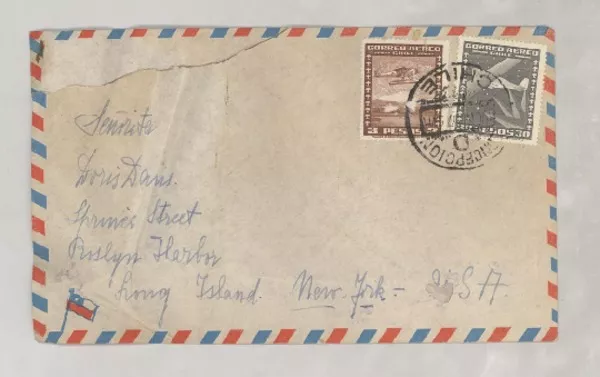 [Sobre] 1957 ene. 17, Concepción, Chile [a] Doris Dana, Nueva York, Estados Unidos  [manuscrito] E. Maritano.