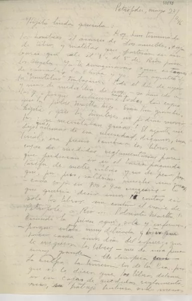 [Carta] 1946 mayo 23, Petrópolis, [Brasil] [a] Gabriela Mistral  [manuscrito] Palma Guillén.