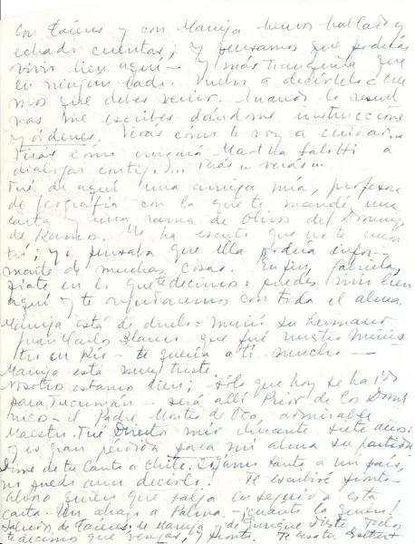 [Carta] [1952] jul. 15, [Montevideo] [a] Gabriela [Mistral]  [manuscrito] Esther [de Cáceres].