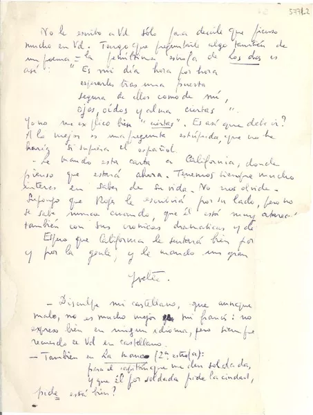 [Carta] jun. 14, [a] Gabriela [Mistral]  [manuscrito] Yvette [Caillois].