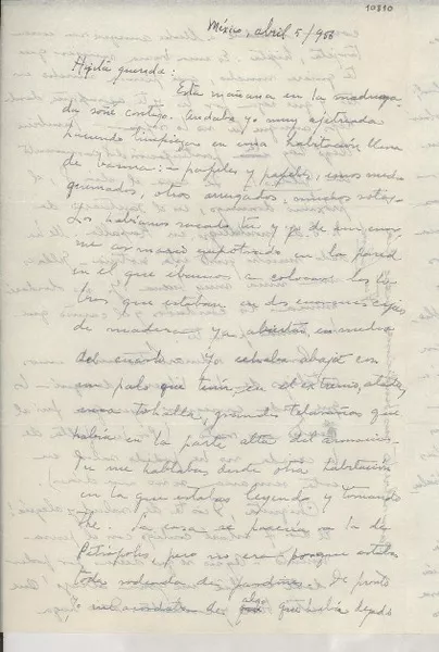 [Carta] 1956 abr. 5, México [a] Gabriela Mistral  [manuscrito] Palma Guillén.