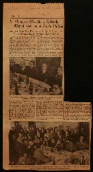 El almuerzo ofrecido a Gabriela Mistral ayer en el Fundo Chillón fue una fiesta casi familiar, en la que rodearon a la notable poetisa mas de 130 escritores y artístas. [artículo] :