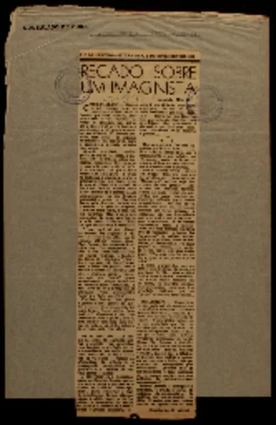 Recado sobre um imaginista  [artículo] Gabriela Mistral.