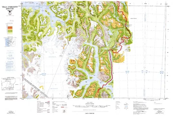 Villa O'Higgins carta terrestre [material cartográfico] : Instituto Geográfico Militar de Chile.