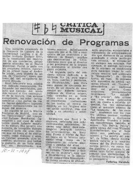 Renovación de Programas Crítica Musical [artículo]