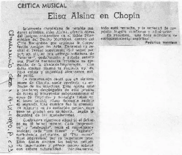 Elisa Elsina en Chopin Crítica Musical [artículo]