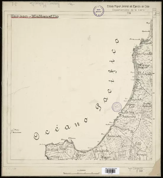 Horcón-Maitencillo  [material cartográfico] Estado Mayor Jeneral del Ejército de Chile, Departamento de la Carta.