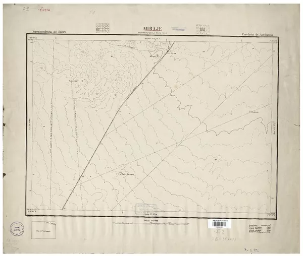 Miraje Sección "i" de la hoja XV 17, Provincia de Antofagasta [material cartográfico] : Superintendencia del Salitre ; topógrafo R. Maturana.