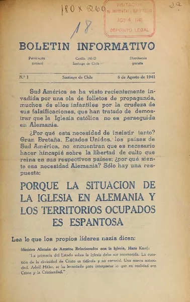 Boletín Informativo.