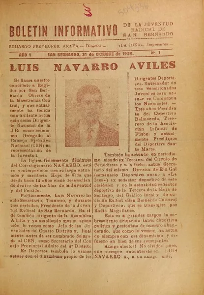 Boletín informativo de la Juventud Radical de San Bernardo.